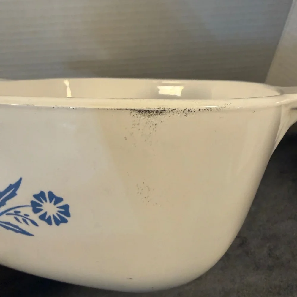 Corning Ware Blue Cornflower 1.5 Qt Casserole Dish Set 2 P-1 1/2-B Vintage USA